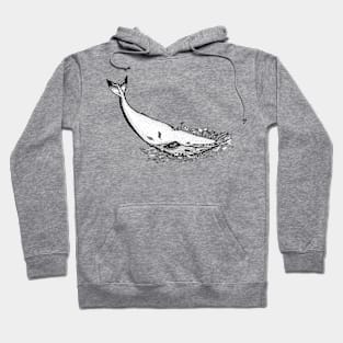 Whale Splashing into the Earth Hoodie